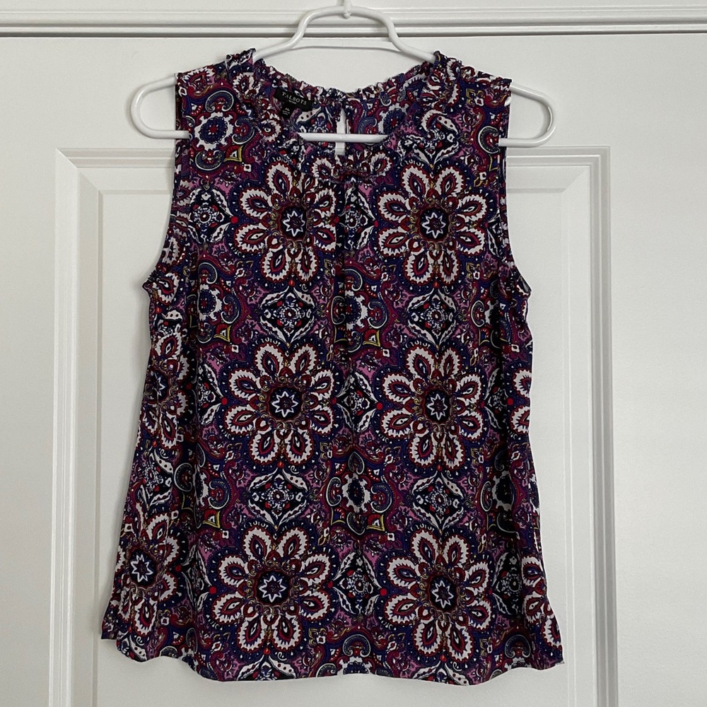 Talbots Multicolor Paisley Sleeveless Top